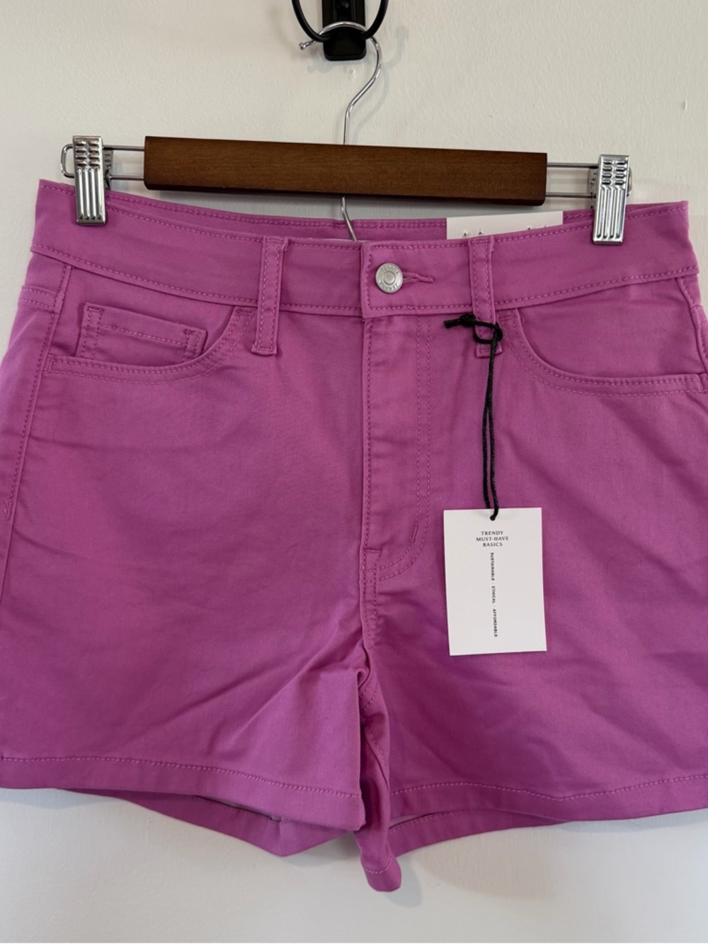 Zenana Outfitters High Waist Shorts in Bubble Gum Pink Multiple Sizes Available